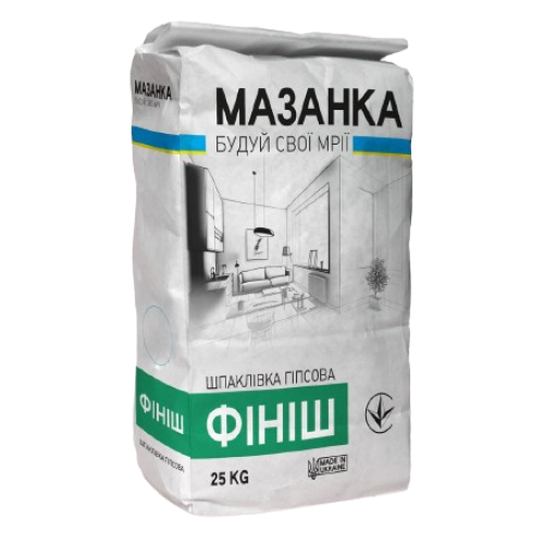 Шпаклівка Фініш ТМ "Мазанка" 25 кг